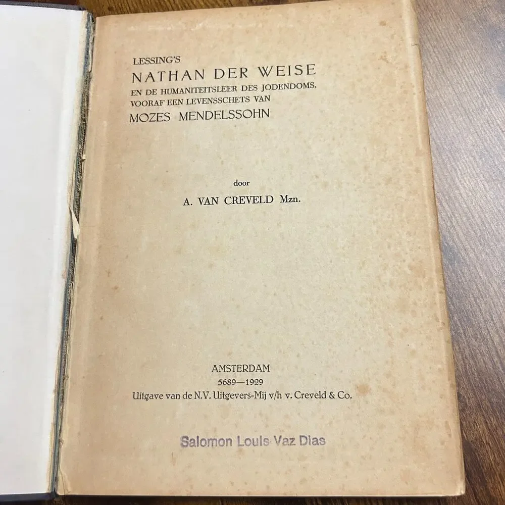 Lessing's Nathan Der Weise En De Humaniteitsleer Des jodendoms Mozes Mendelssohn